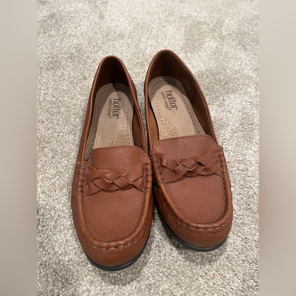 Hotter Tan Leather Loafers